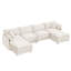 Canapé modulaire modulaire, ensemble de canapé en U en forme de U de 130,7 po pour le salon, canapé à 4 places confortable avec repose-pieds mobile, combinaison de bricolage, chenille-1455648941