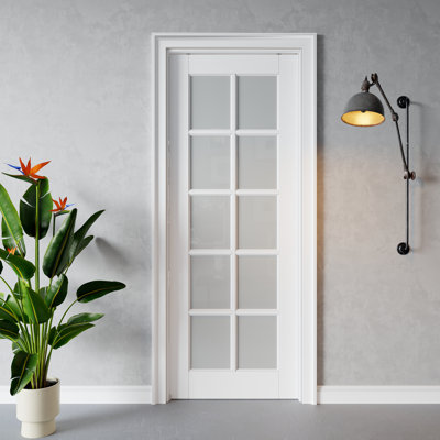 Porte coulissante en verre givré 10-Lite