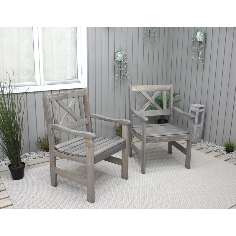 Ardilla Patio Dining Armchair, Ash Grey