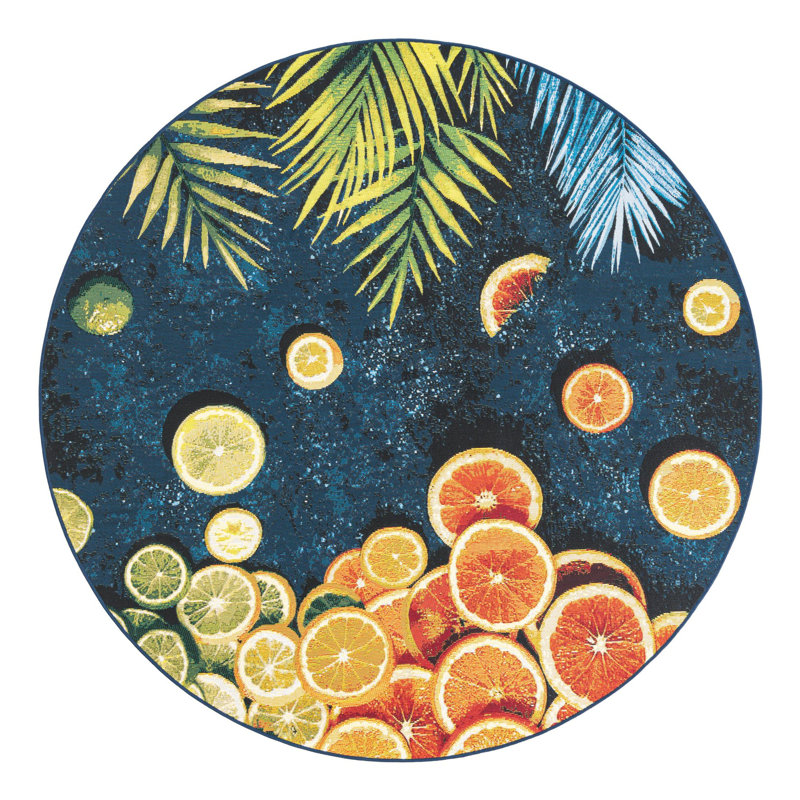Tapis d'extérieur intérieur / extérieur Coastal, Rond 6 pi 1 po