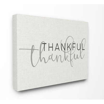 «Thankful Typographie» par Daphne Polselli, reproduction d'art textuel