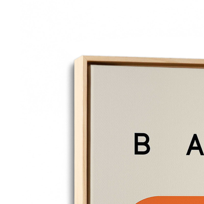 Reproduction de blocs rétro sur toile Bauhaus 1919, Cadre américain en érable flottant, H 32 po x l 22 po