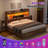 Sherell King Size Bed Frame with 4 Storage Drawers,Brown-100845097-100845098