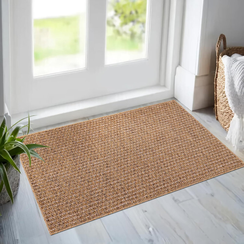 Non Slip Area Rugs Washable Carpet Pad Entryway Rug Weather Resistant Indoor and Outdoor Use 5004, Rectangle 60 x 100 cm