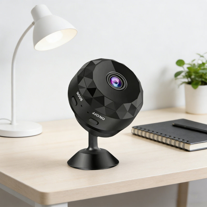 Caméra dôme pour animal de compagnie HD WiFi 1 080 P, noir