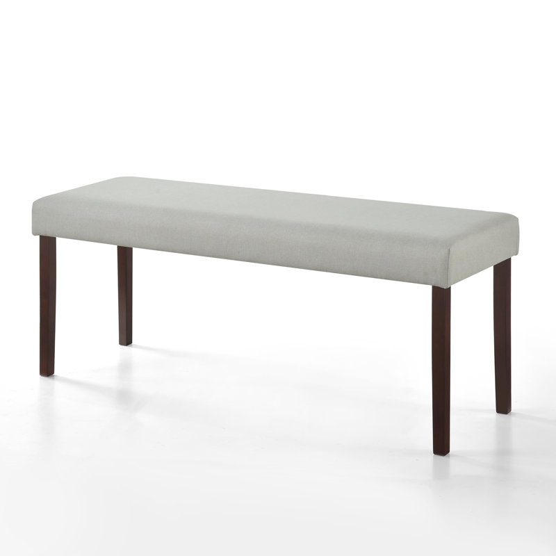 Paulett Upholstered Wood Bench, Wenge