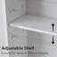 Armoire de rangement murale à porte simple avec tablette réglable Latitude Run® - blanc et gris-208945512