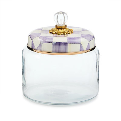 Violet Check Kitchen Canister