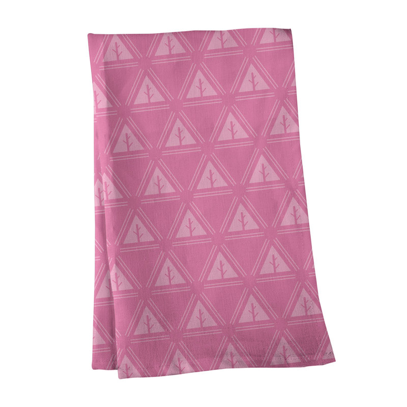 Theo Nath Tea Towel Kitchen Towel, Pink/White, Cotton Twill