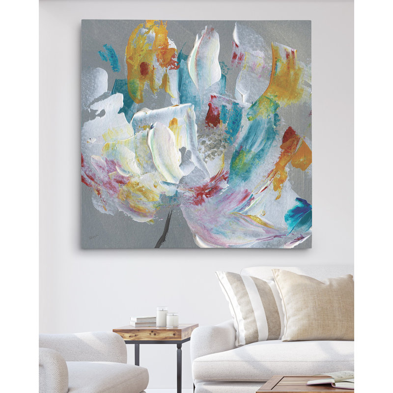 " Tye Dye Flower ", Wrapped Canvas, 24" H x 24" W x 1.5" D