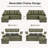 Modern L-Shaped Sectional Sofa with Chaise Lounge, Upholstered Couch, Deep Seat Living Room Sofa with 2 Throw Pillows, Removable Cushions-1601586232