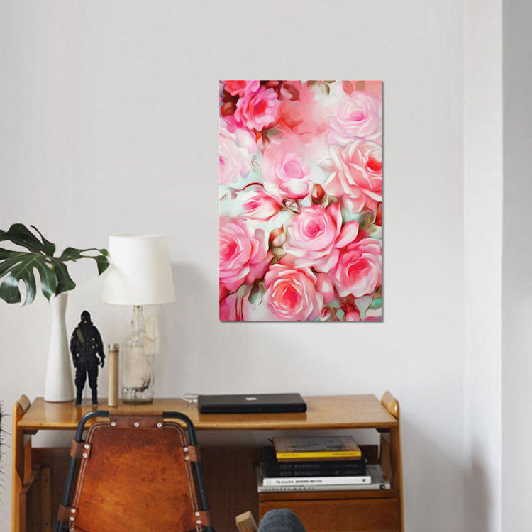 «Shabby Elegance Pink», impression sur toile, H 18 po x l 12 po x P 1,5 po, Toile tendue, Pas de tapis