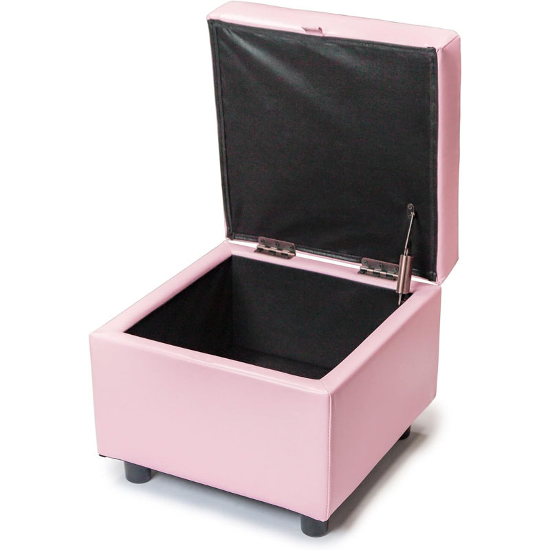 Kaje Upholstered Ottoman, Pink