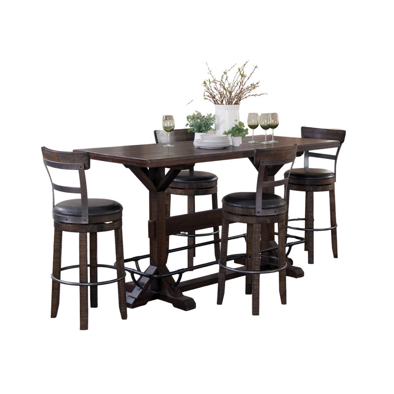 Sunny Designs Homestead Rectangular Pub Table Set, 5 Pieces: Table, 4 Chairs