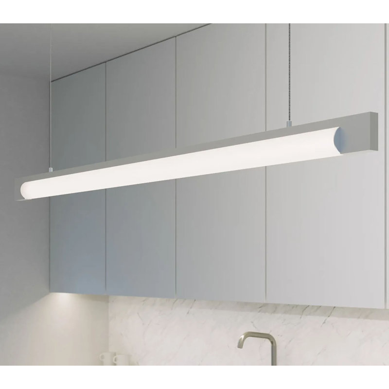 Keel™ 1 - Light LED Pendant, Bright Satin Aluminum, 3000K
