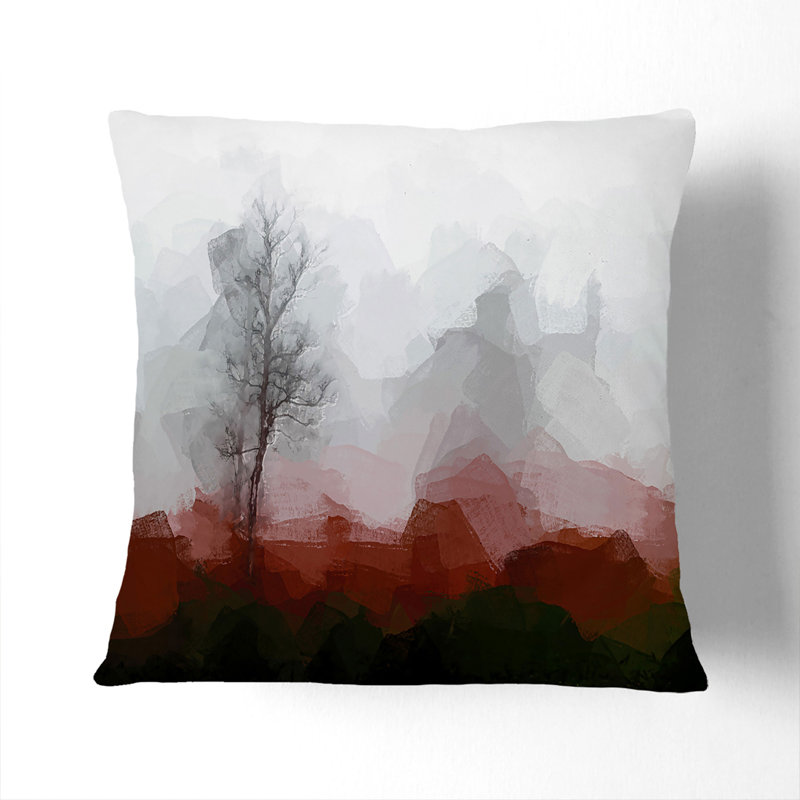 Tree Fog in Switzerland Cushion with Filling, 55cm H x 55cm W x 20cm D