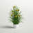 Artificial Potted Yellow Cosmos and Green Grass.-1560106796