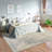 GLN Rugs Contemporary Collection - Machine Washable Modern Area Rug, Contemporary Washable Rug, Non Slip Area Rug, Abstract Living Room Rug, Bedroom Rug, Bathroom Rug (Beige Rug)-613047374