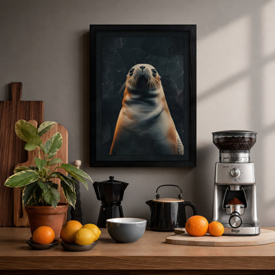 Seal's Gentle Gaze Modern - Framed Print