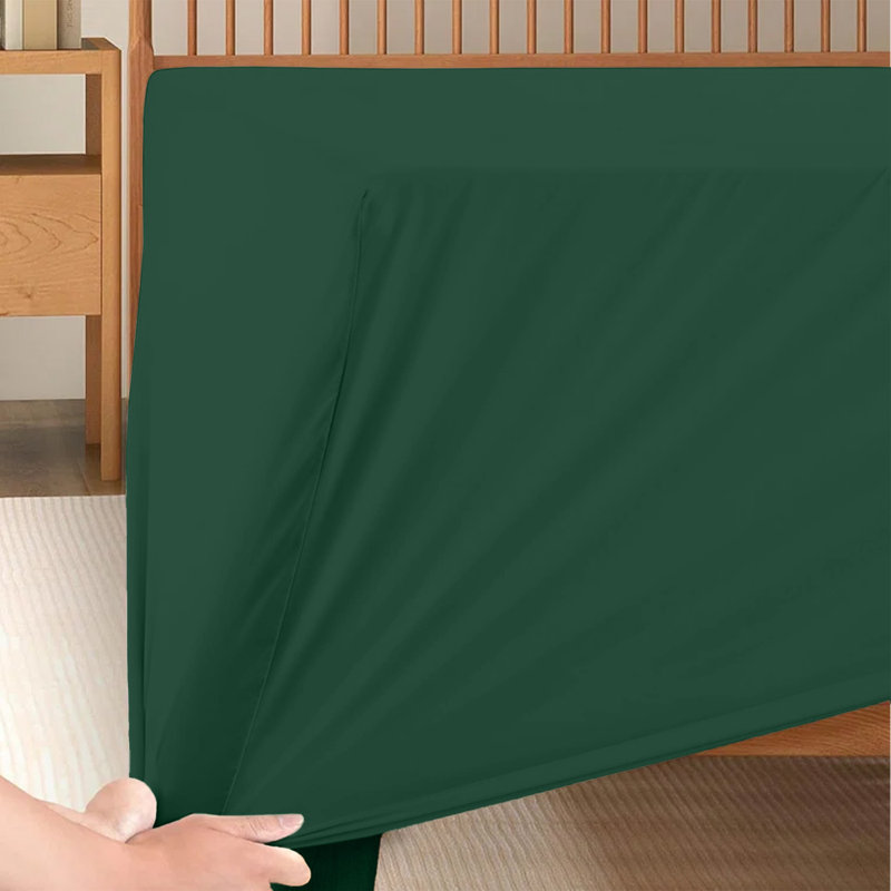 Soft & Breathable Microfiber Extra Deep Fitted Sheet, Emerald, Kingsize (5')