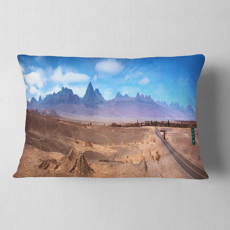 Cityscape San Pedro de Atacama Chile Panorama Pillow, Rectangular, 12" x 20"