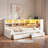 Modern Daybed With 2 Storage Drawers, Storage Cabinets, Led Light And Usb Ports-607620940