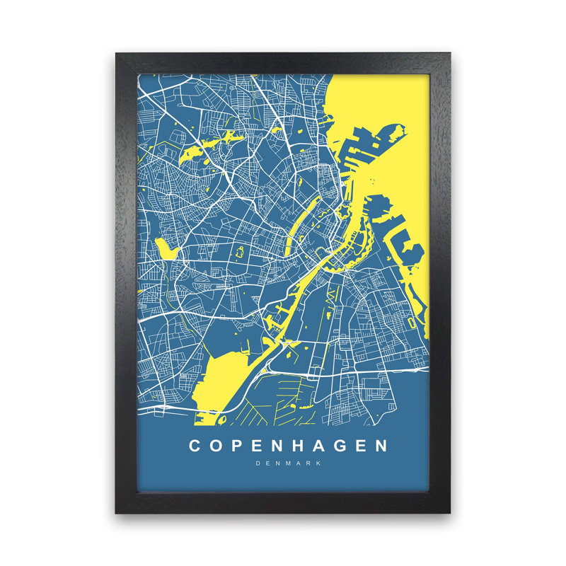Copenhagen I - Print, Black Paper, 88cm H x 64cm W x 3cm D
