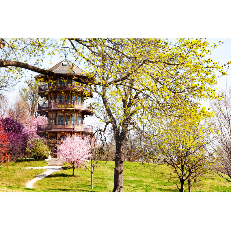 Patterson Park Pagoda Tower - Wrapped Canvas Print, 30cm H x 46cm W