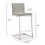 Upholstered Counter Stool with Metal Frame-1944249935