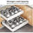 Pull Out Cabinet Organizer, Expandable(12"-20") Heavy Duty Slide Out Drawers Fixed With Adhesive Nano Film For Pots, Roll Out Shelf Storage For Kitchen Base Cabinet Organization(White),Pack Of 1