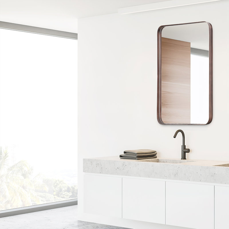 Miroir de salle de bain Morelock, Bronze, 36 po x 24 po