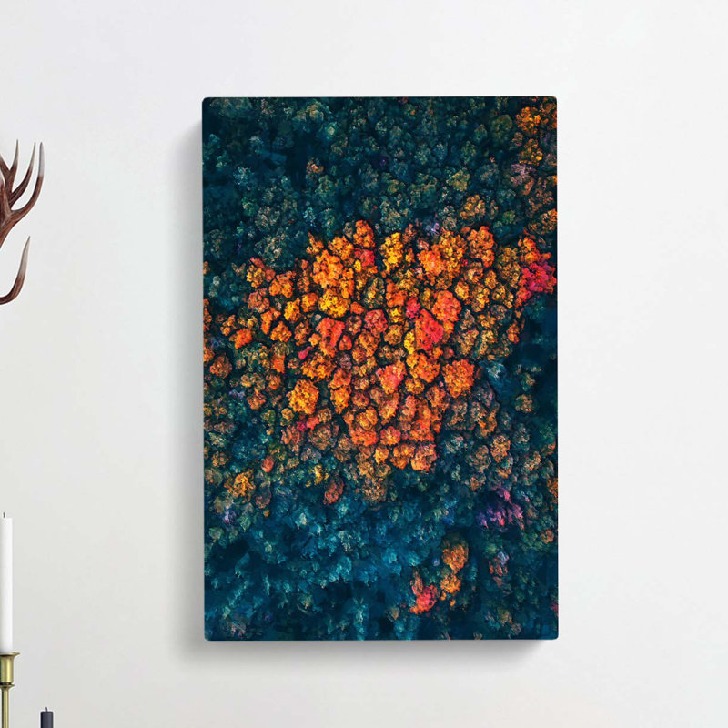 Cluster of Orange Trees in Abstract - Wrapped Canvas, 50cm H x 35cm W x 3cm D