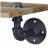 Oak and beach black rectangular wall-mounted shelf