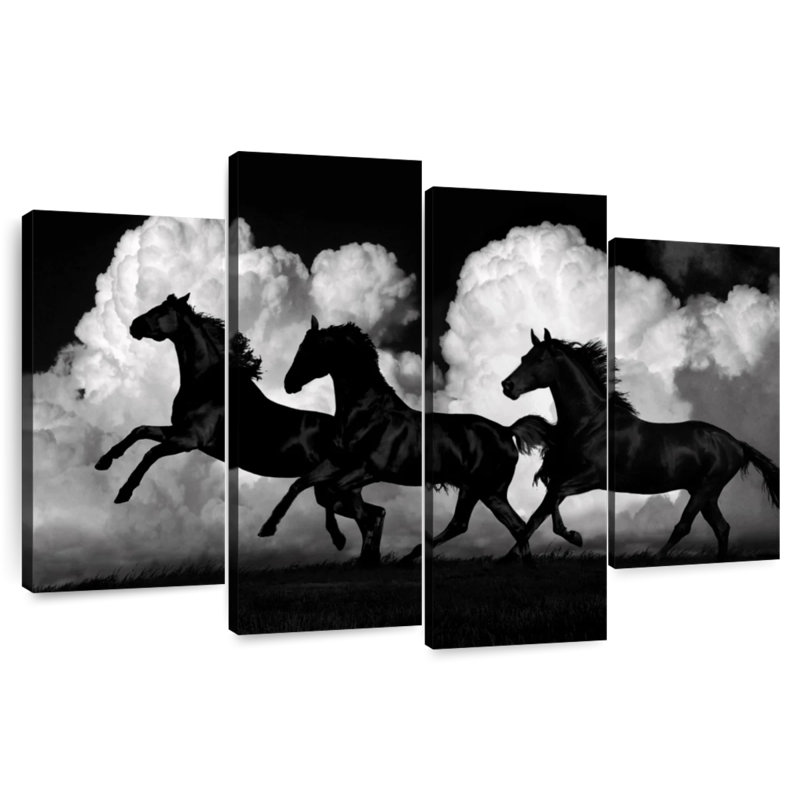 Wild Horses Silhouette, 22" H x 36" W