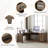 71'' L-Shaped Lift Top Home Office Desk with Storage Drawers , File Cabinet and Convenient Charging