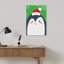 Cute Christmas Penguin Contemporary Bird Penguin Winter Wall Art Print 1 Piece Wrapped Canvas Wall Art-1432942888