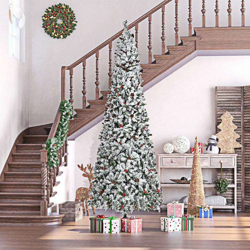 Arbre de Noël artificiel enneigé, 8'10"