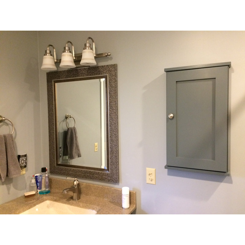 Solid Wood Bathroom Cabinet, White Enamel
