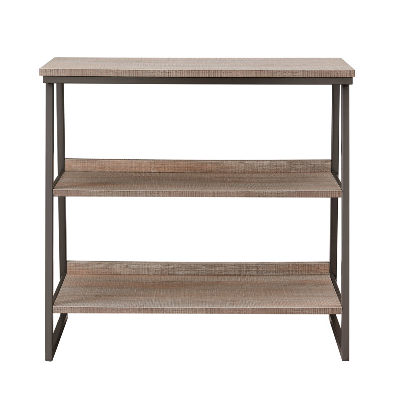 Amandie Ladder Bookcase, Oak/Gray