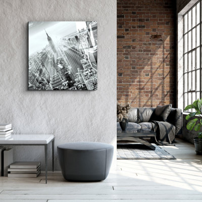 Superbe peinture décorative en verre trempé de 31,5 po x 31,5 po | 100% verre trempé, épaisseur: 0,16 pouce | Imprimé UV pour des couleurs éclatantes et une durabilité | Décoration murale parfaite pour le salon, la chambre à coucher ou le bureau, design élégant et moderne