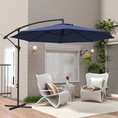Parasol suspendu en porte-à-faux avec base 9,7 pi