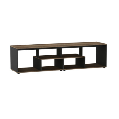 Sester Abstract Large Double Coffee Table With Storage Shelves TV Stand 160cm