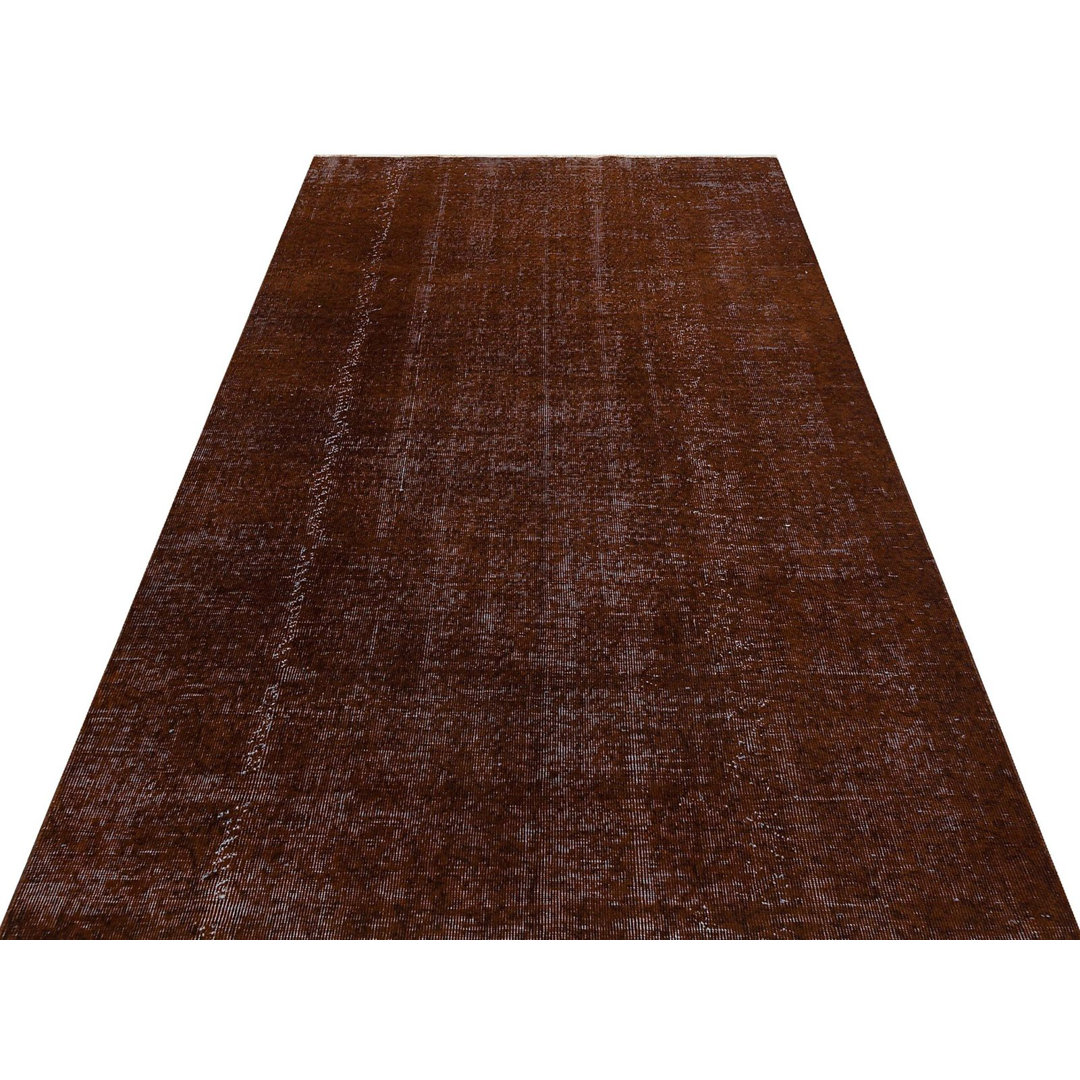 Vintage Brown Vintage Wool Handmade Area Rug