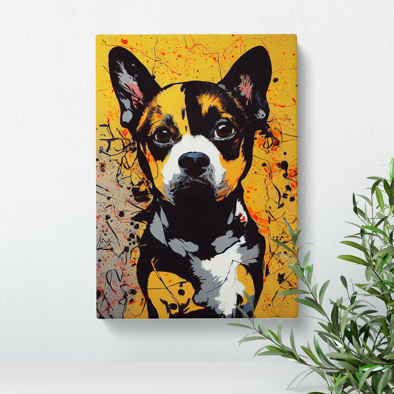 XC1022-1834X Dog Graffiti No.3 - Wrapped Canvas Print, 76cm H x 50cm W x 3cm D