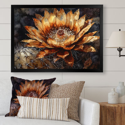 Art sur toile de cactus brun Rozia