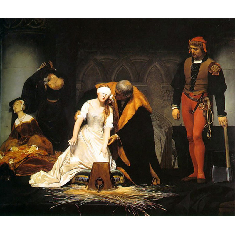 L'exécution de Lady Jane Gray, H 15 po x l 18 po