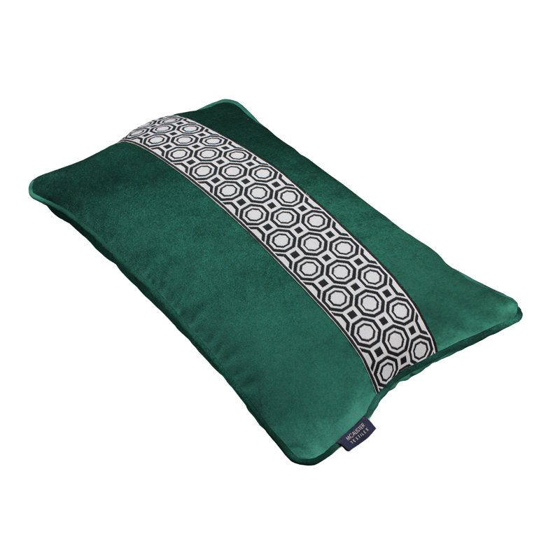Cancun Velvet Cushion Cover, Black, 60cm H x 40cm W x 5cm D