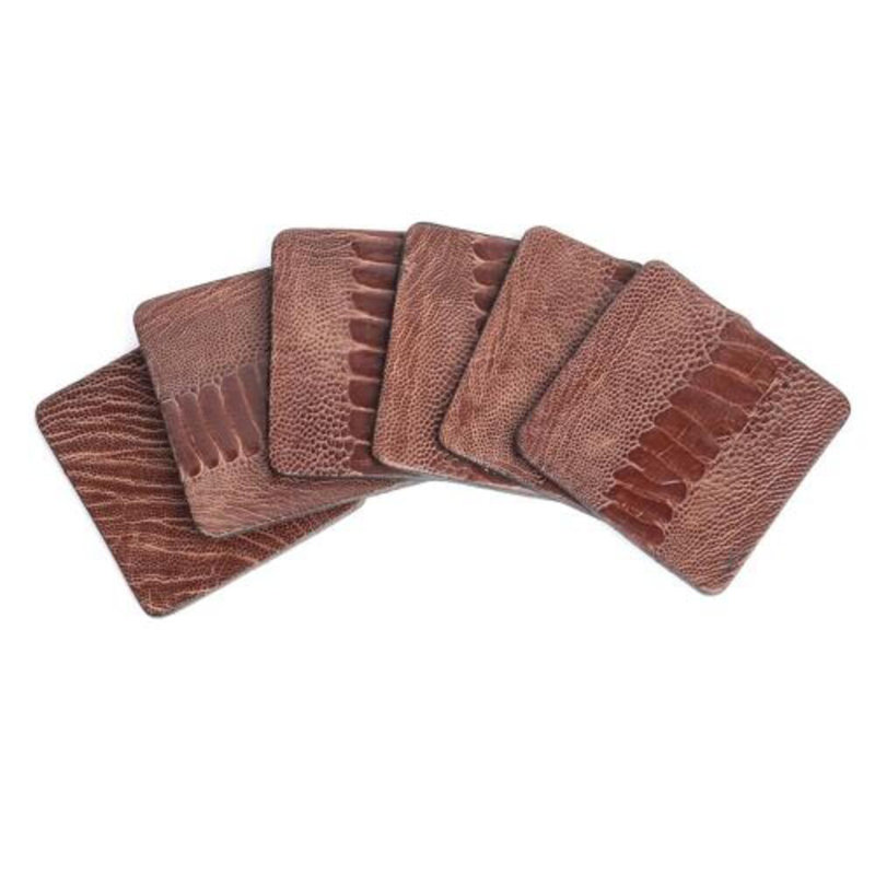 Leather Coasters, Brown