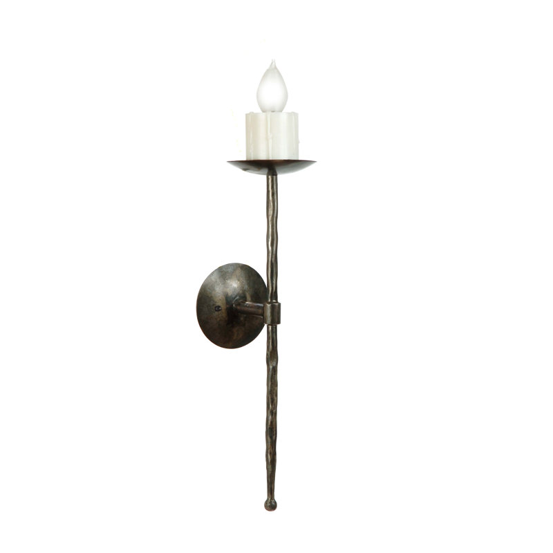 Steel Candle Wall Light