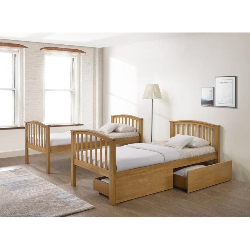 Ruelas Solid Wood Underbed Storage Drawers, Oak 